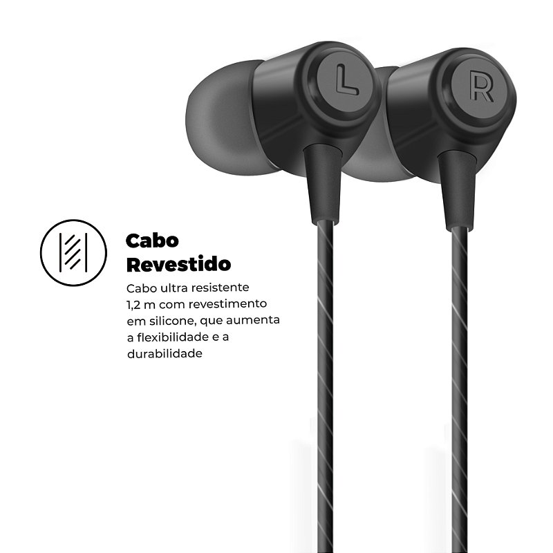 Fone De Ouvido Atomic - Preto GShield