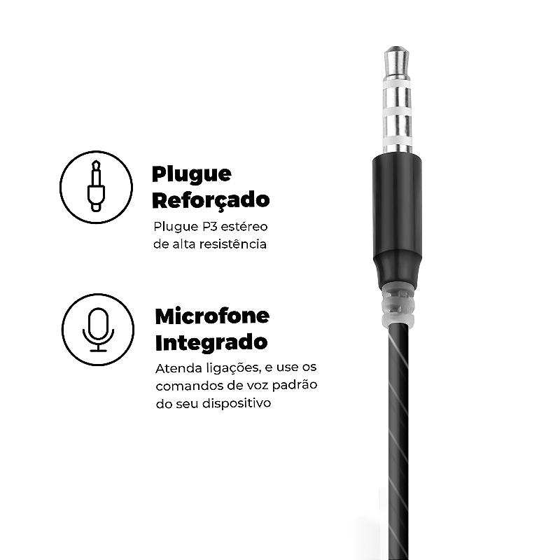 Fone De Ouvido Atomic - Preto GShield