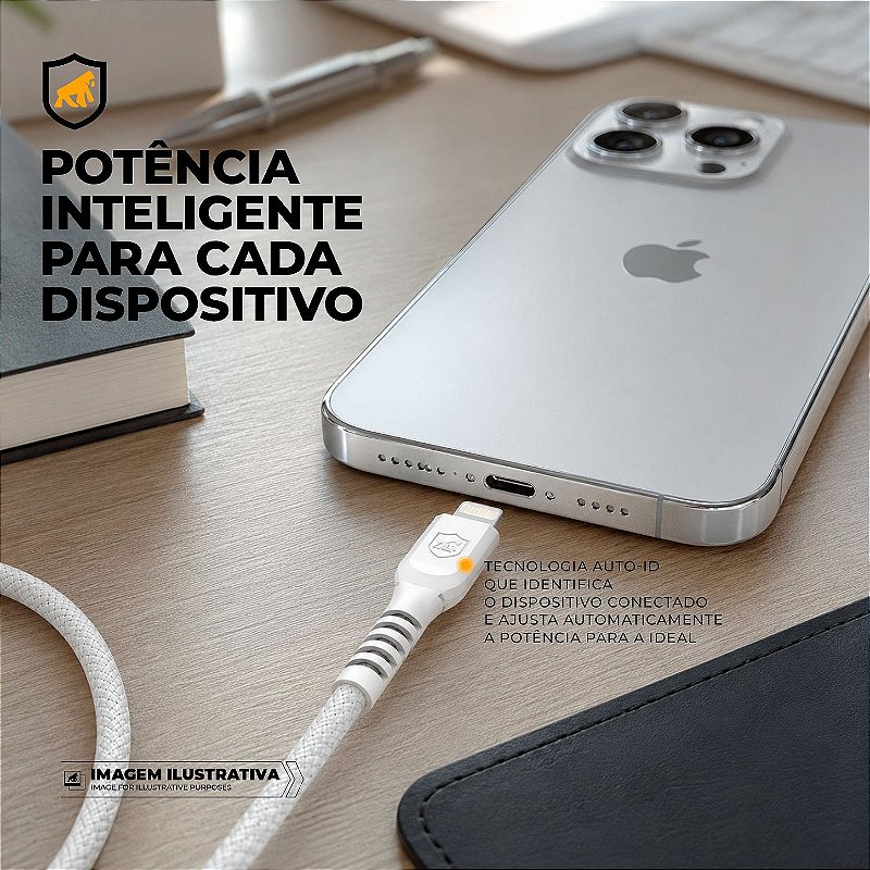 Cabo Dual Armor USB-C para Lightning GShield