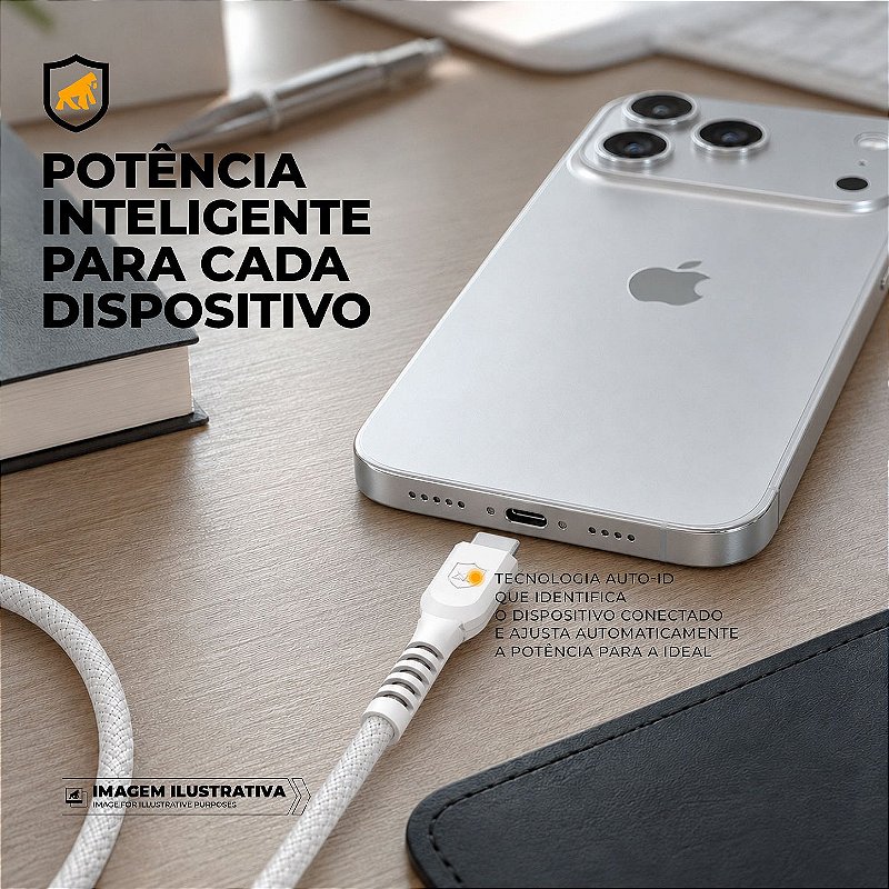 Cabo Dual Armor USB-C para USB-A GShield