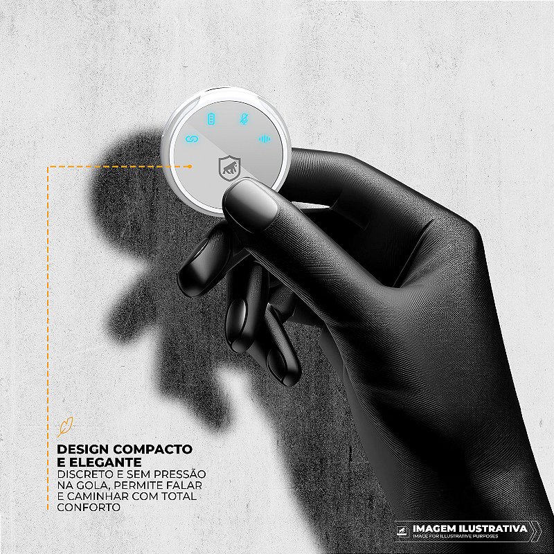 Microfone De Lapela Magnetica - Armor - Tipo C Com Adaptador Lightining - Branca GShield