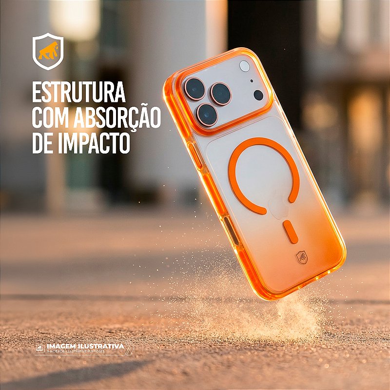 Capa Akroma Laranja Para iPhone 17 Pro Max GShield