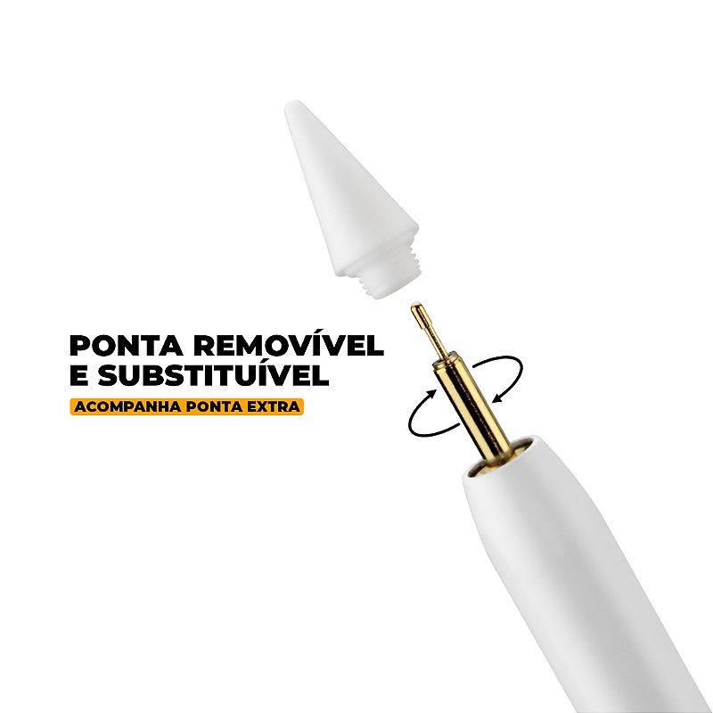 Caneta Touch Capacitiva Pro Palm Rejection - Branca GShield