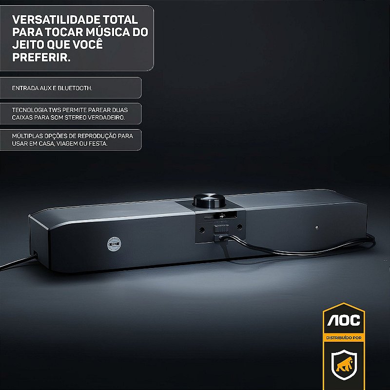 Caixa De Som Soundbar Estereo - Preto - AOC