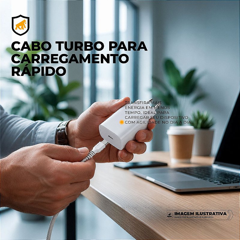 Cabo Dual Armor USB-C para Lightning GShield