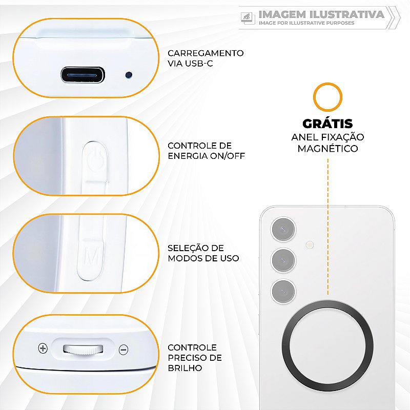 Ring Light Portatil Hybrid GShield