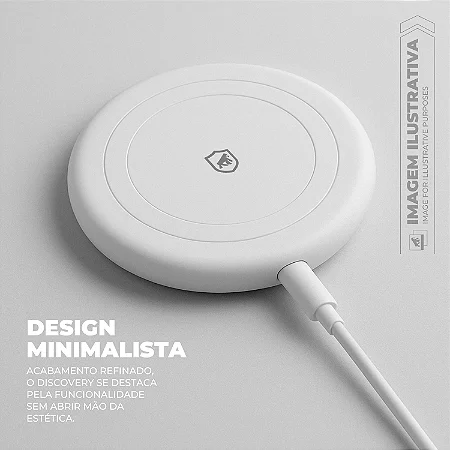 Carregador Wireless 3 Em 1 - Discovery - Branco GShield