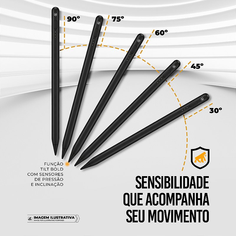 Caneta Touch Capacitiva Pro Palm Rejection - Preta GShield