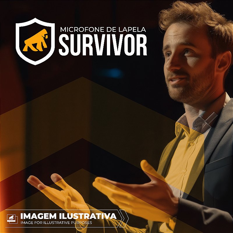 Microfone De Lapela Sem Fio Survivor Tipo C Com Adaptador Lightning GShield