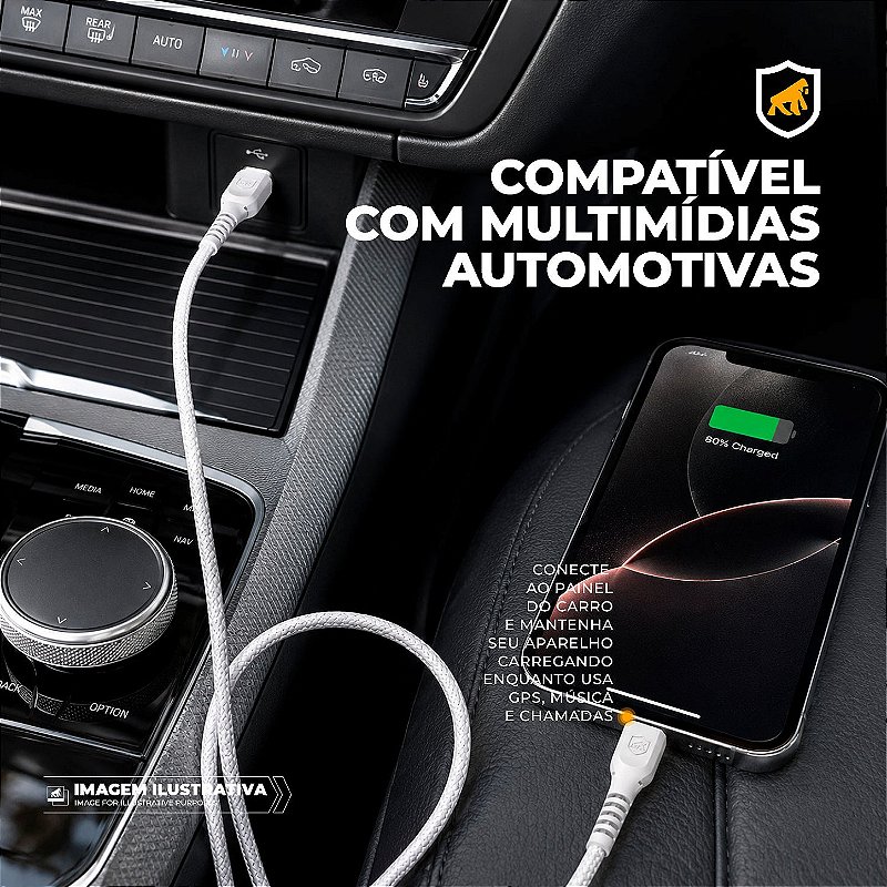Cabo Dual Armor USB-C para USB-C GShield