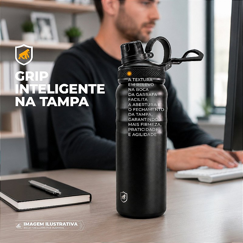 Garrafa Termica Armor - Preta GShield