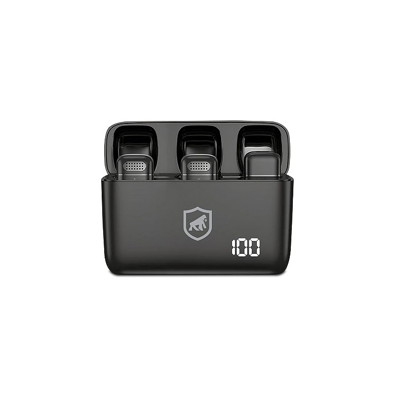 Microfone De Lapela Sem Fio Survivor Tipo C Com Adaptador Lightning GShield