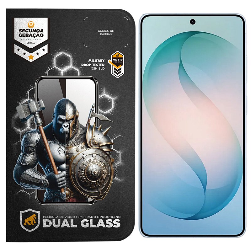 Pelicula Dual Glass Para Samsung Galaxy S26 Ultra - Preta GShield