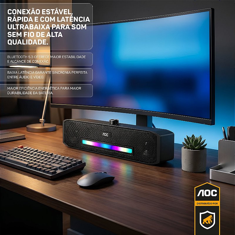 Caixa De Som Soundbar Estereo - Preto - AOC
