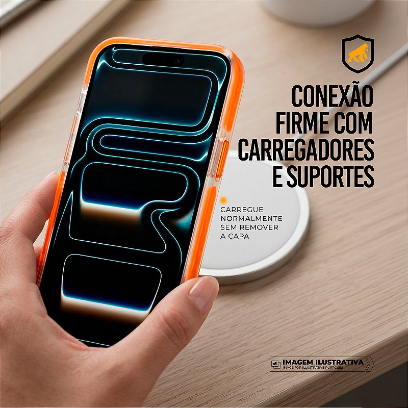 Capa Akroma Laranja Para iPhone 17 Pro Max GShield