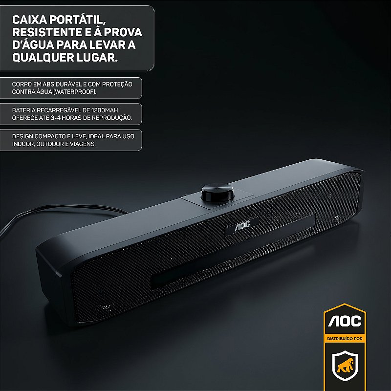 Caixa De Som Soundbar Estereo - Preto - AOC