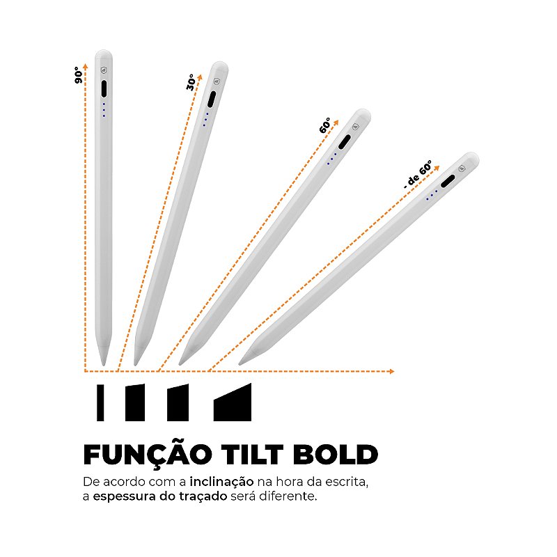 Caneta Touch Capacitiva Pro Palm Rejection - Branca GShield